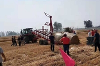 Remorque de balle de foin 2 essieux 3 essieux 20 tonnes semi-remorque ronde de balle de paille