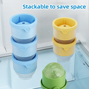 Grand moule à glaçons réutilisable en plastique de qualité alimentaire, portable, pour glaçons sphériques et boules de whisky, bacs à glaçons DIY pour usage domestique - Product Image 2