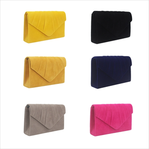 Sacs de soirée en daim de luxe mariée estampillés à la main or femme sac à main froncé <span class=keywords><strong>pochette</strong></span> concepteur sacs de mariage pour femmes personnalisés - Product Image 3
