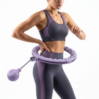 Aro de Masaje Inteligente Silencioso y Portátil con Peso, 360 Grados, para Mujeres, Ejercicio para Quemar Grasa en la Cintura