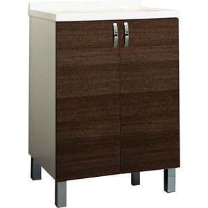 KOALA Unité d'évier 2 portes en orme de café W 50 X L 60 cm pour tables de nettoyage de machine à café - Product Image 1