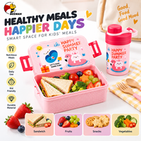 Ensemble de boîtes à lunch pour enfants Beeman avec bouteille d'eau, boîte à lunch bento portable pour l'école, récipient alimentaire en plastique, impression personnalisée OEM ODM