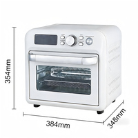 Four à friture numérique 18L |   Four grille-pain multifonctionnel 1500W avec 14 fonctions, écran LED et rotation à 360° °   Commande par bouton