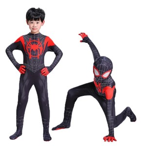 <span class=keywords><strong>Ensemble</strong></span> de costumes de super-héros pour enfants, inspiré des films et séries TV, pour Halloween, noir et rouge, <span class=keywords><strong>Spiderman</strong></span>, cosplay, comprend un haut en polyester - Product Image 2