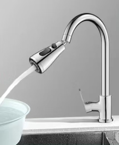 <span class=keywords><strong>Robinet</strong></span> de <span class=keywords><strong>cuisine</strong></span> en laiton de haute qualité avec douchette extractible télescopique, mitigeur eau chaude/froide, poignée unique - Product Image 5