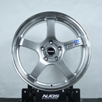 Rines NJQS al por Mayor para Autos de Pasajeros, de 15, 16, 17, 18 y 19 Pulgadas, GT de 5 Radios, 4X100, 5X112, 5X114.3, Tecnología Flow Forming