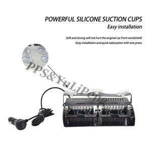 Luz <span class=keywords><strong>LED</strong></span> de advertencia <span class=keywords><strong>para</strong></span> <span class=keywords><strong>parabrisas</strong></span> de coche, barra de luz intermitente, luces estroboscópicas <span class=keywords><strong>para</strong></span> camiones, lámpara de señal de emergencia - Product Image 6