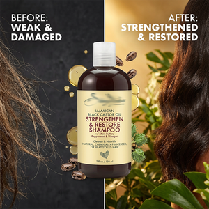 Crema Capilar 2 en 1 de Aceite de Ricino Negro Jamaicano y Manteca de Karité, Orgánica, Sin Silicona, Hipoalergénica, Unisex para Adultos, Limpieza Profunda - Product Image 3