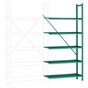 Register Office Premium Color Easy Mount <b>Shelf</b> <b>Metal</b> Storage <b>Unit</b> 5 Tier - Product Image 1