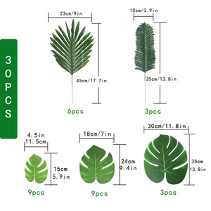 DAMAI Artificial Monstera <b>Leaf</b> Set - Hawaiian Party Table Decorations, Faux Palm <b>Leaves</b> Perfect for Tropical Themed Gatherings - Product Image 3