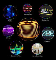 Lampu Neon LED Fleksibel Silikon Murni Kelas Proteksi IP67 0816, Laris Manis, Cocok untuk Berbagai Papan Nama dan Proyek Luar Ruangan