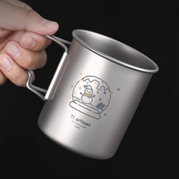 Mini-tasses à café de Noël 12oz en titane avec poignée – Tasses personnalisées pour les fêtes d'hiver, anniversaires et cadeaux