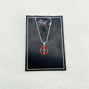 KPOP StrayKids NMIXX IVE (G)I-DLE ZB1 collana con ciondolo in metallo regolabile catena in metallo accessori Unisex regalo - Product Image 2