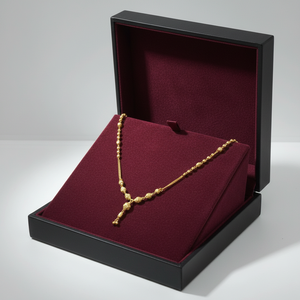 Pendentif élégant en or en forme de Y dokiyu pour femmes, bijou de mode traditionnel pour fêtes et mariages, longue chaîne - Product Image 2