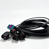Özel Rosenberger H-MTD 4 Yuvalı Dişi - 4x TE 2292906-1 Otomotiv Ethernet Kablosu ADAS Kamera Splitter Kablo Demeti