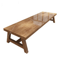 Table de conférence en bois pour bureau, bureau de réunion spacieux pour salle de séminaire d'entreprise