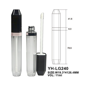 Tube de brillant à lèvres octogonal transparent personnalisé, conteneur vide pour rouge à lèvres, emballage cosmétique pour gloss à lèvres, marque privée - Product Image 2