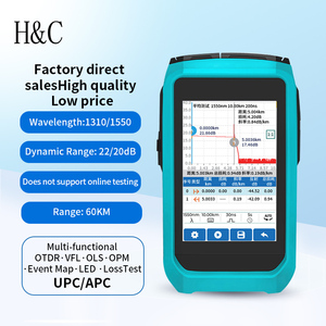 H&C Nieuwste 60km Handheld Mini <span class=keywords><strong>OTDR</strong></span> 1310nm/1550nm Glasvezel Actieve Tester Slimme Event Map Met OPM VFL OLS - Product Image 2