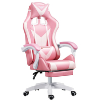 Chaise de jeu ergonomique de haute qualité, moins chère, en cuir véritable blanc et brun foncé, avec base pivotante en acier inoxydable et repose-pieds