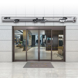 商業住宅ホテルスーパーマーケット銀行アルミニウム自動検知電気スライディングガラスドアオペレーターシステム - Product Image 1