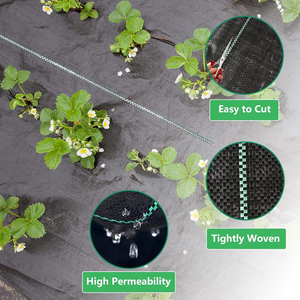 Bền pre-cắt che phủ mặt đất lưới chính xác hở chống cỏ dại kiểm soát cỏ rào cản cảnh quan vải mat - Product Image 4