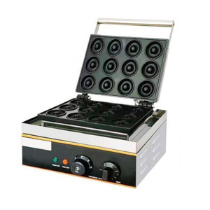 Populaire 12 Grilles En Forme De Boule Gaufres Pan En Acier Inoxydable Commercial Gâteau Pop Gaufrier Machine En Gros - Product Image 1