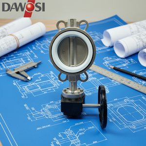 วาล์วผีเสื้อแบบเทอร์ไบน์ รุ่น D371FP ทำจากยาง PTFE ทนกรดและป้องกันการกัดกร่อน สำหรับสื่อที่มีฤทธิ์กัดกร่อน  แบบแมนนวล  ชนิดเวเฟอร์ - Product Image 2