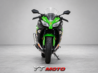 Moto sportive Ninja 200cc avec moteur refroidi par air, freins à double disque et jantes en alliage