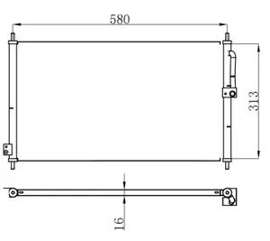 قطع مكثفة هواء تلقائية للسيارات 580x313x16(f8/f5) من مصنع المعدات الأصلي رقم 80110-SV1-A11/21 A/C جودة عالية للبيع من المصنع مباشرة