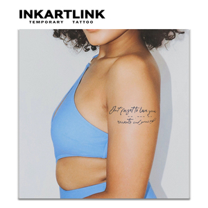 สติกเกอร์สักลาย INKARTLINK สำหรับติดผิวกาย สติกเกอร์สักลายแบบข้อความ กันน้ำ เป็นมิตรกับสิ่งแวดล้อม ติดทนนาน 15 วัน จำหน่ายแบบขายส่ง - Product Image 2