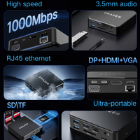 Base de Conexión Tipo C Todo en Uno de Aleación de Aluminio 13, Estación de Acoplamiento PD de 100 W DK13 con Puerto USB C 3.0 para Lenovo Erazer