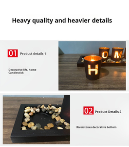 Z1 Cross-border nero cavo candelabro in ferro per la casa arte marocchino ornamenti creativi oggetti di scena candelabro candela decorazione - Product Image 3