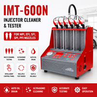 Probador de Limpieza Ultrasónica IMT-600N de 6 Inyectores, Carro Móvil Opcional, Kit Completo de Adaptadores para Taller de Reparación Automotriz Profesional