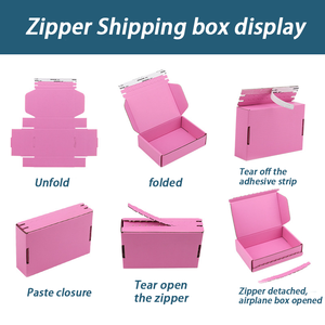 Boîtes en papier d'expédition avec fermeture à glissière personnalisées en gros - Product Image 4