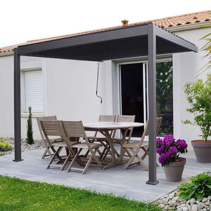Toit couvert de patio en aluminium Kits de système de pergola électrique OEM Gazebo de terrasse Jardin Pergola de toit en aluminium avec <span class=keywords><strong>rideau</strong></span> - Product Image 3