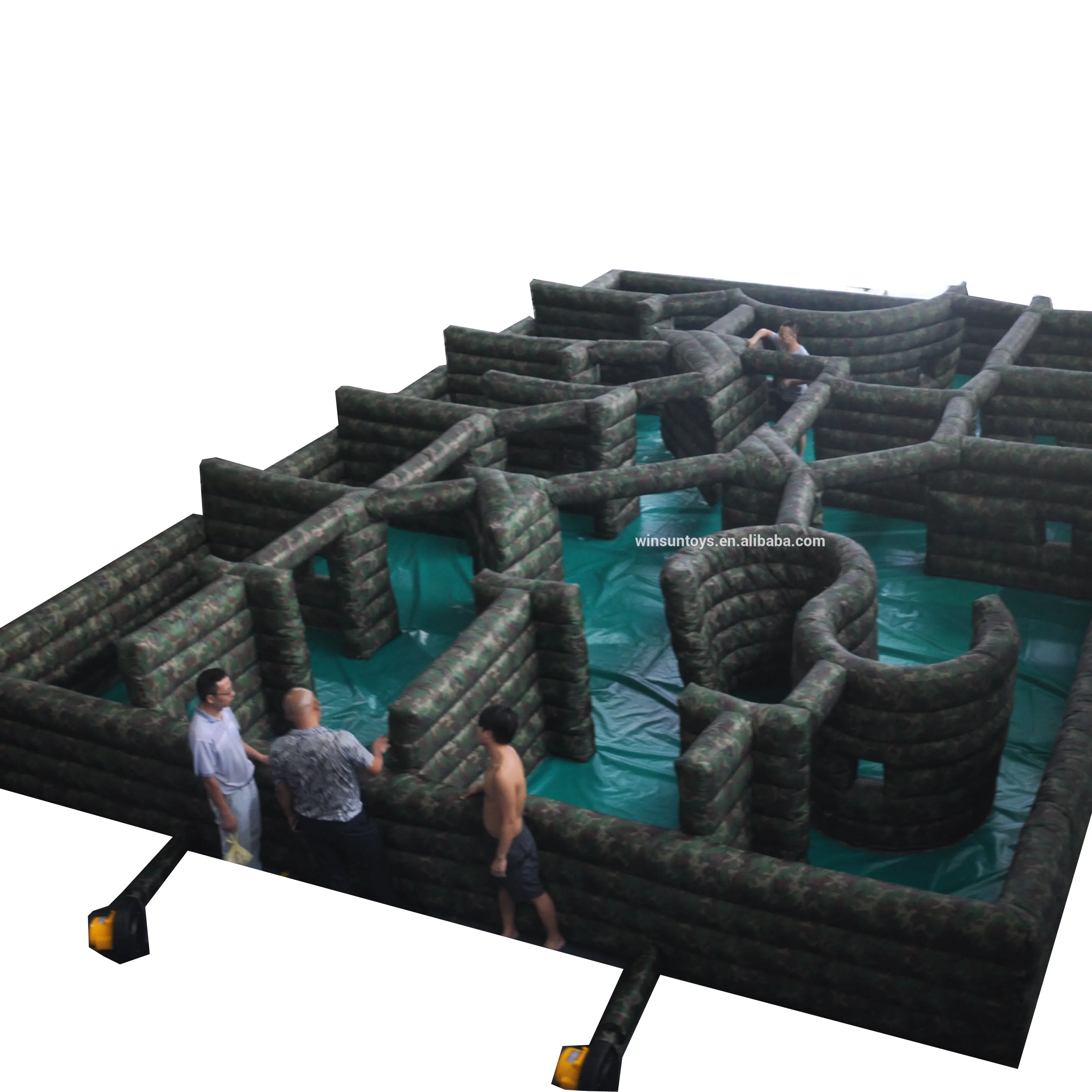 Jogo inflável labirinto de labirrinho, labirinto de labirinto, labirinto de pvc, camuflagem inflável, labirinto, jogos de tiro