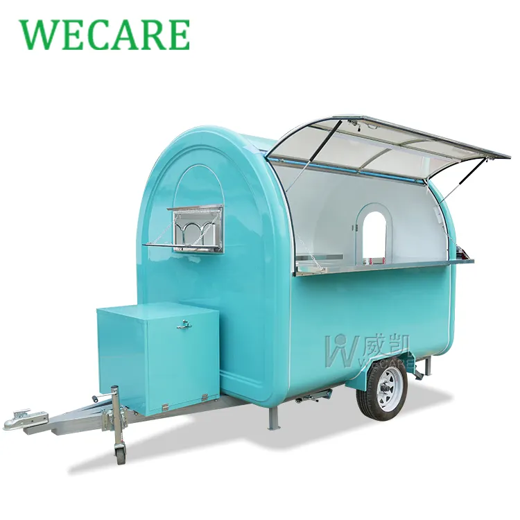 Wecare nhượng Bộ Thương mại đứng Burger van phục vụ Trailer Kem Cà Phê xe tải di động xe thức ăn nhanh và rơ moóc thực phẩm