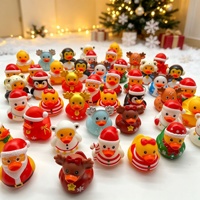 Mainan Mandi Plastik Bebek Kuning Manusia Salju Lucu Santa Claus Bersuara Aksesoris Meja Imut Hadiah Pesta Grosir Kotak Misteri