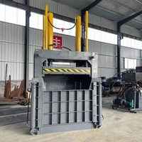 Vente de presses à balles hydrauliques verticales, presses à balles semi-automatiques à double cylindre pour carton, plastique et fibres 100T