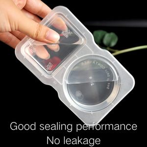 Disposable One-Time 2 Compartments Divides Food Grade Pp Dressing Box <strong>Dipping</strong> Container Mini Sauce <strong>Pots</strong> with Lid Hinged Lid - Product Image 3