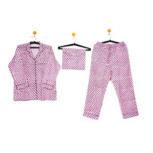 Women's 100%Cotton Printed Floral Elegant <b>Pajama</b> Set Long Sleeve Full Length Casual Sleepwear Turn-Down Collar <b>Suit</b> - Product Image 1
