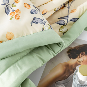 Juego <span class=keywords><strong>de</strong></span> Edredón <span class=keywords><strong>de</strong></span> Verano <span class=keywords><strong>de</strong></span> 4 Piezas, <span class=keywords><strong>de</strong></span> Doble Capa, con Diseño Floral, <span class=keywords><strong>de</strong></span> Algodón, Lino y Fibra <span class=keywords><strong>de</strong></span> Soya, Refrescante - Product Image 3