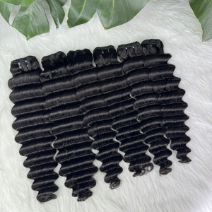Hot Selling Burmese Virgin Cuticle Aligned Cambodian Natural Black Kinky Curly Hair Raw Burmese Curly Human Hair Bundles - Product Image 3