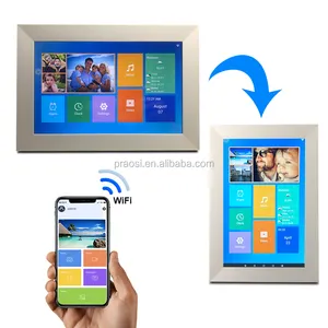 Prosデジタル額縁10.1インチWiFiフォトフレーム (HDタッチスクリーン付き) 自動回転写真ビデオをアプリ経由でいつでも共有