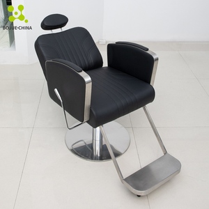 Poltrona da Barbiere Idraulica Professionale Girevole a 360° Reclinabile con Schienale Regolabile, Arredamento per Salone di <span class=keywords><strong>Parrucchiere</strong></span> e Barbiere - Product Image 3