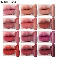 NOUVEAU Coffret de 12 rouges à lèvres en capsule, mini rouge à lèvres mat anti-adhésif, rouge à lèvres mat soyeux et lisse