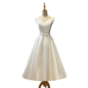 Abito piccolo donna 2023 nuovo temperamento mondana laurea festa abito corto bianco registro viaggio Pat abito da sposa chiaro - Product Image 5