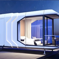 Maisons conteneurs préfabriquées modernes de luxe et modules d'espace mobile pour villas de luxe hôtels camping bureau