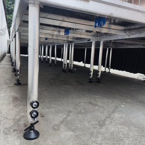 Kkmark การตั้งค่าน้ำหนักเบาปรับความสูงได้แบบพกพาสำหรับคอนเสิร์ตงานแต่งงานกลางแจ้งเวทีอลูมิเนียมแบบพกพา - Product Image 4