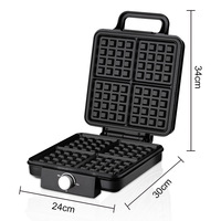 Nouveautés : Gaufrier Électrique Commercial 1500W à 4 Gaufres Carrées avec Minuteur et Thermostat – Type Gaufrier Belge